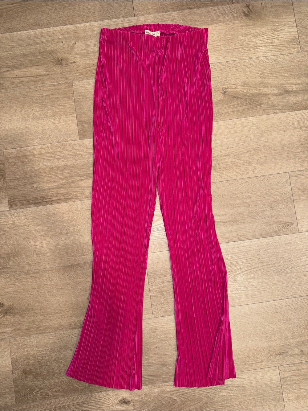 bohme Fuchsia Pleated Flared Pants
